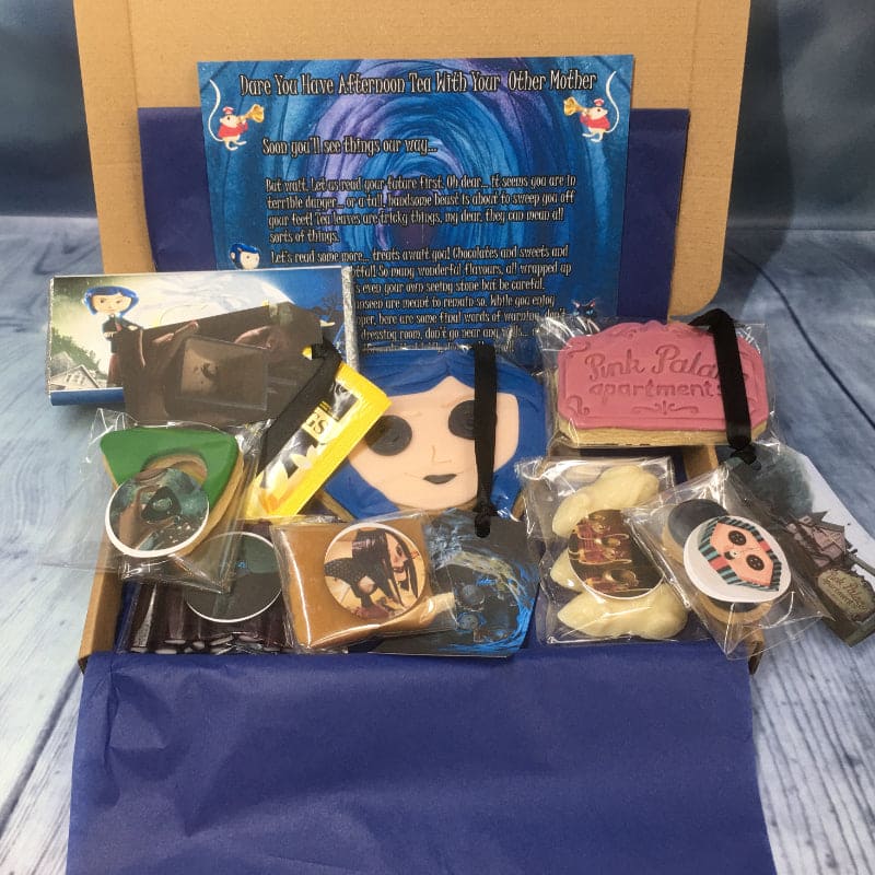 Coraline Jones, Other Mother, Treat Box,  Button Eyes, Afternoon Tea, Letterbox Gift, Tea Gift