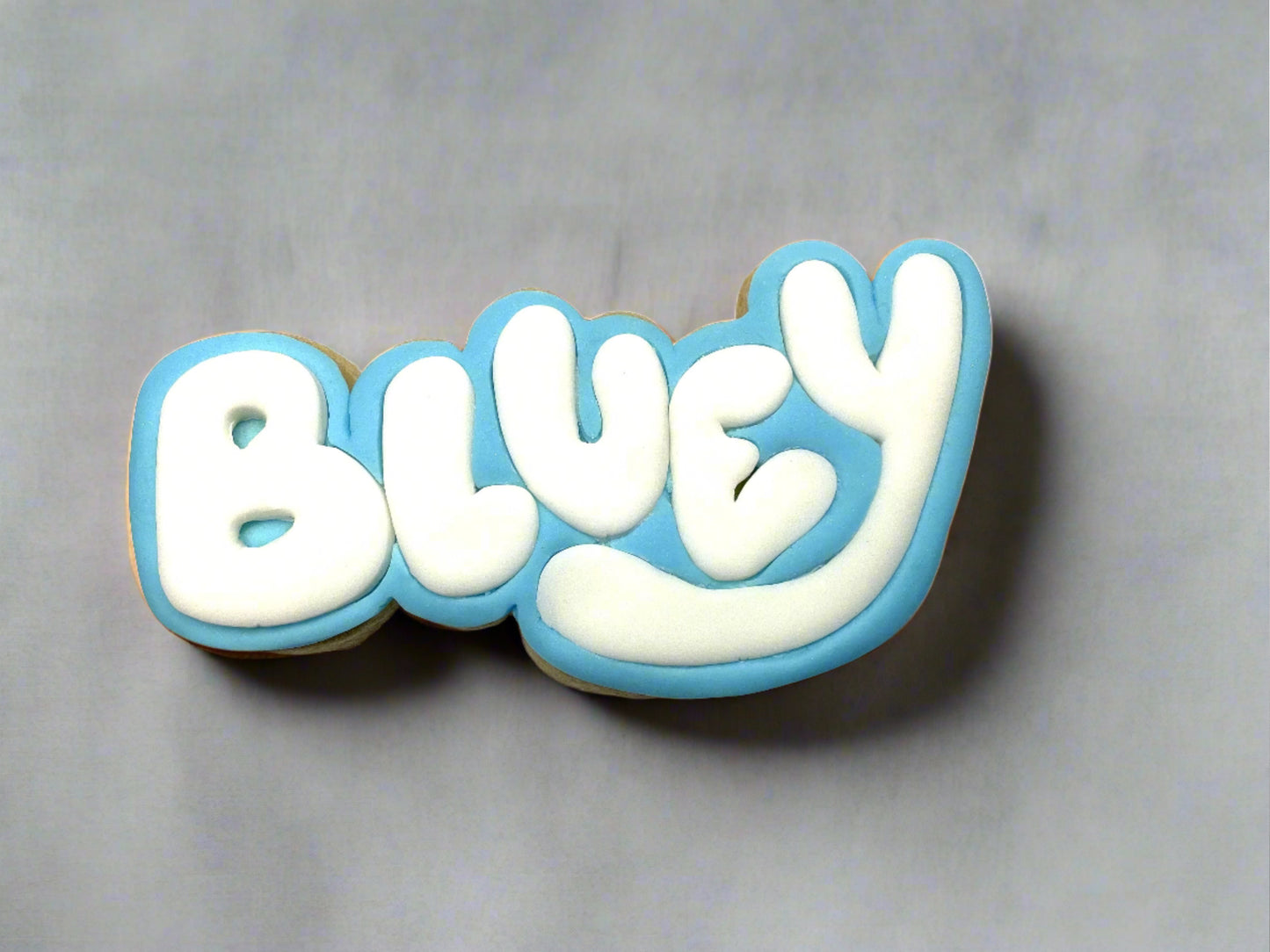 Bluey Cartoon character cookies with fondant detail