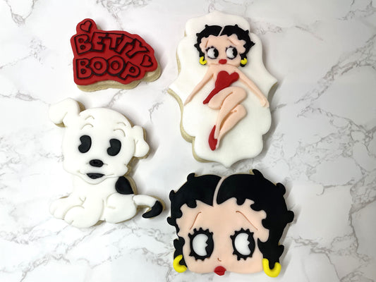 Betty Boop Themed Sugar Cookies With Fondant detail