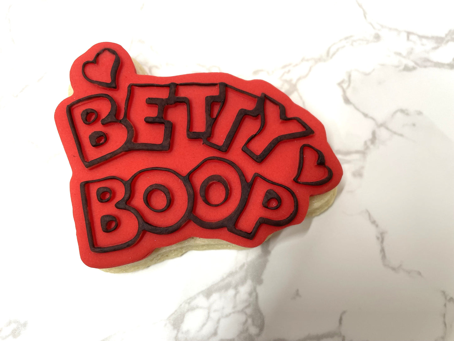 Betty Boop Themed Sugar Cookies With Fondant detail