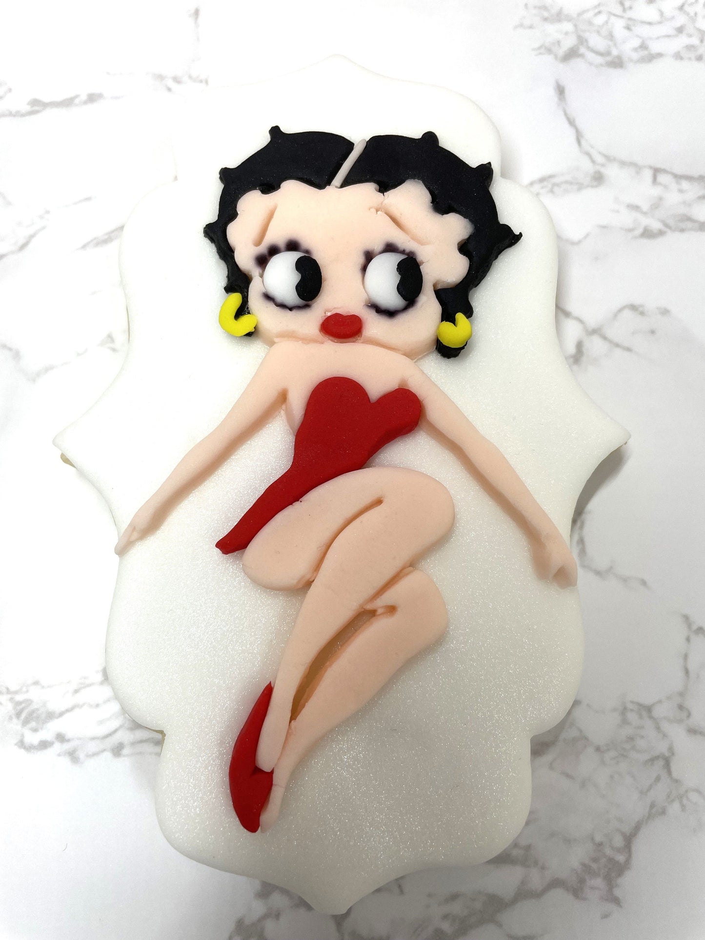 Betty Boop Themed Sugar Cookies With Fondant detail