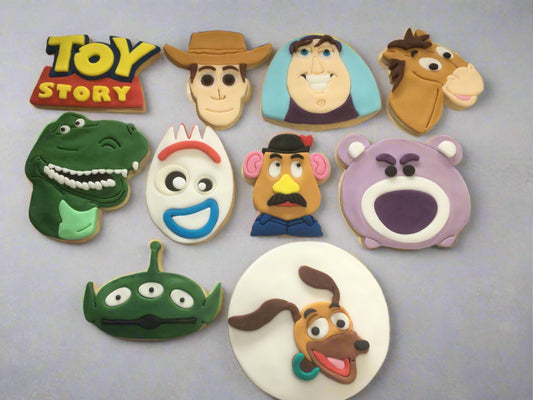 Toy Story Sugar Cookies with decorative fondant detailing Birthday Gift, Party Favour