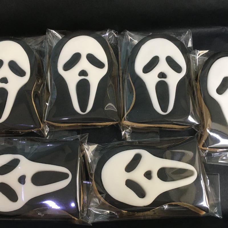 6 x Scream, Ghostface Mask Sugar Cookies