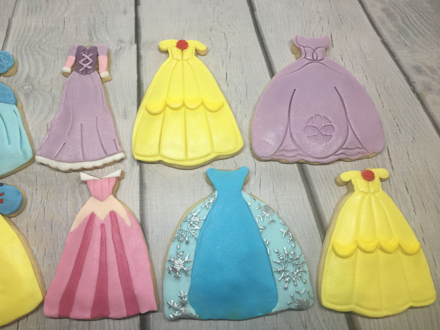 Princess Dress Fondant Sugar Cookies/Biscuits, Birthday Gift, Party Favour, Princess Party