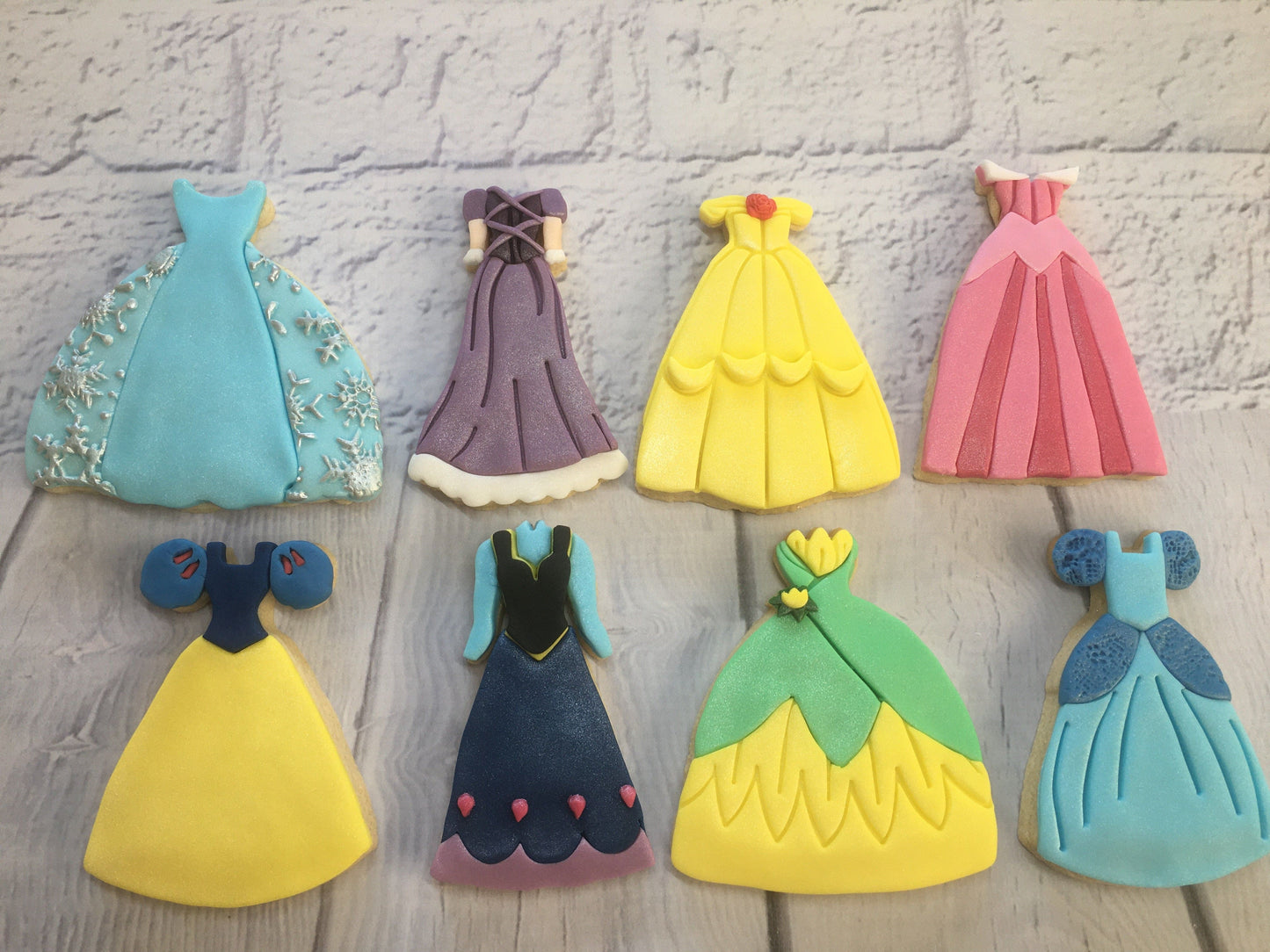 Princess Dress Fondant Sugar Cookies/Biscuits, Birthday Gift, Party Favour, Princess Party