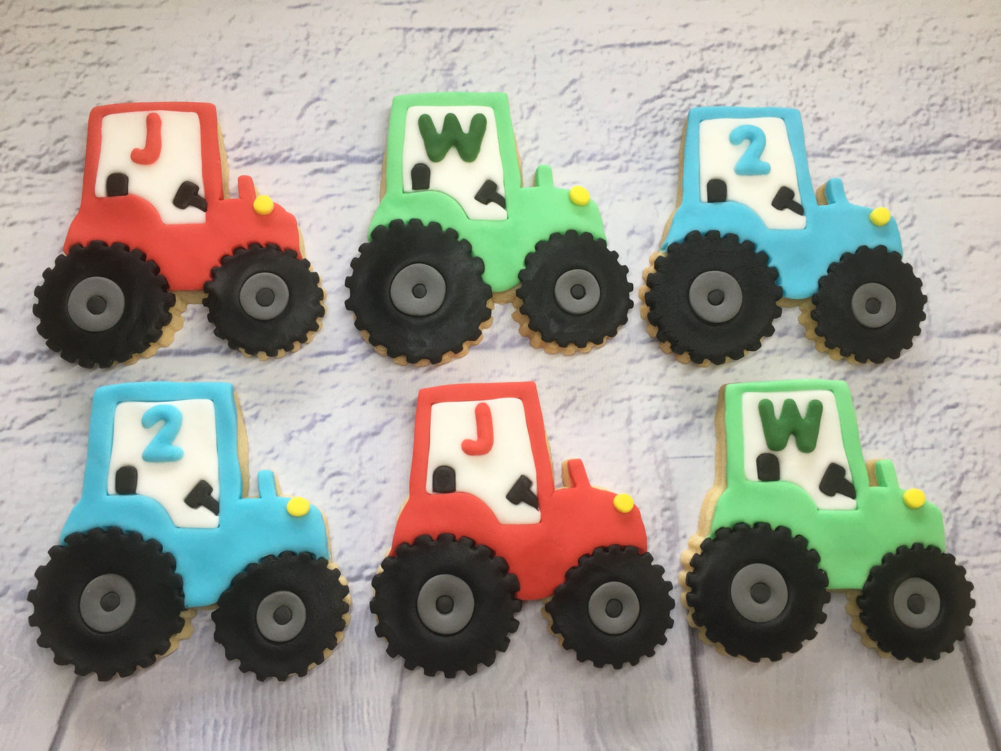 Tractor Fondant Sugar Cookies/Biscuits, Birthday Gift, Party Favour, Tractor Party