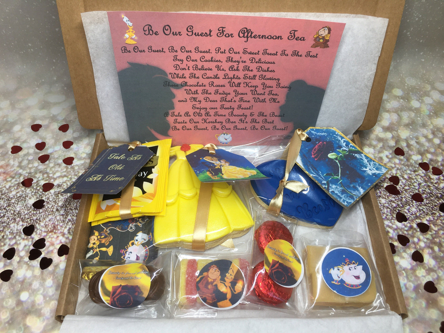 Beauty & The Beast Afternoon Tea /Valentine Gift / Letterbox Gift / Tea Gift/ Treat Box