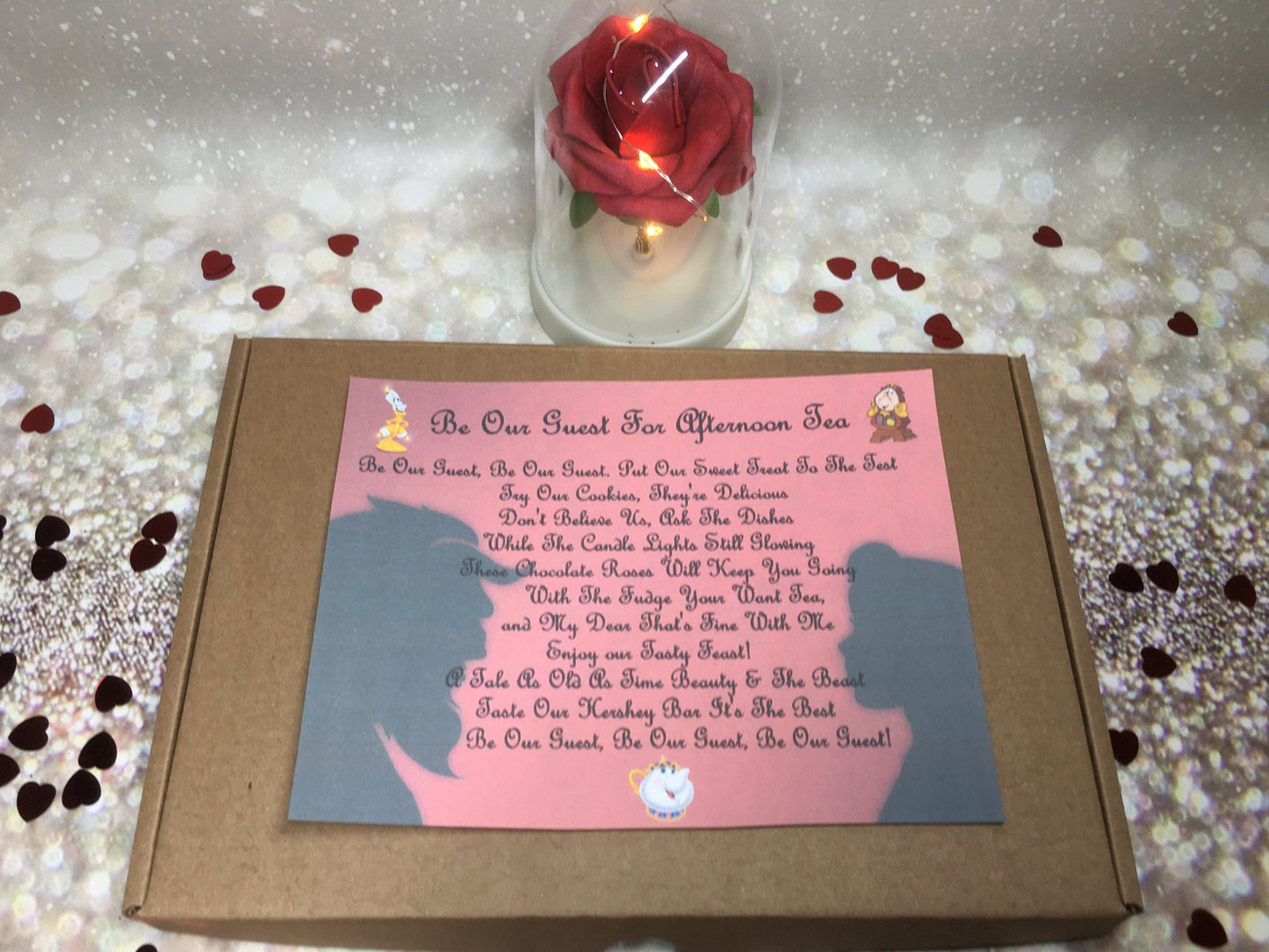 Beauty & The Beast Afternoon Tea /Valentine Gift / Letterbox Gift / Tea Gift/ Treat Box