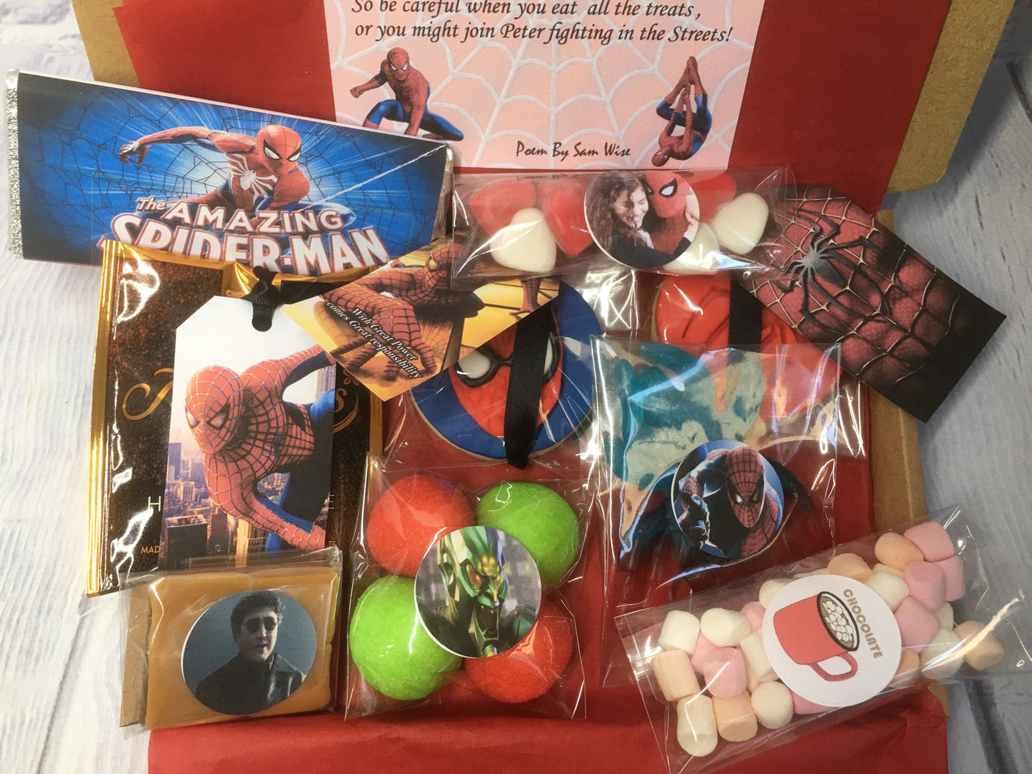 Spiderman Themed Afternoon Tea / Marvel Treat Box / Letterbox Gift / Tea Gift