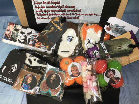 Horror Treat Box, Scream Ghost face /Michael Myers/Sinister/Pennywise/ Afternoon Tea, Letterbox Gift