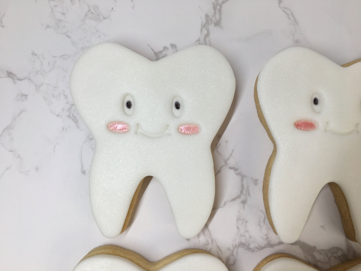 Cute Teeth Fondant Sugar Cookies/Biscuits, Birthday Gift, Party Favour, childrens  Party